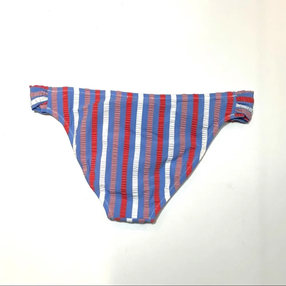 Jessica Simpson ribbed striped hipster swim bottom